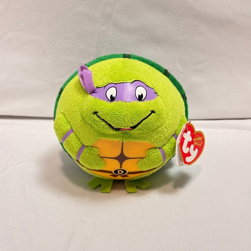 Ty Beanie Ballz‎ Donatello Teenage Mutant Ninja Turtles TMNT Plush 5 Inch 2013